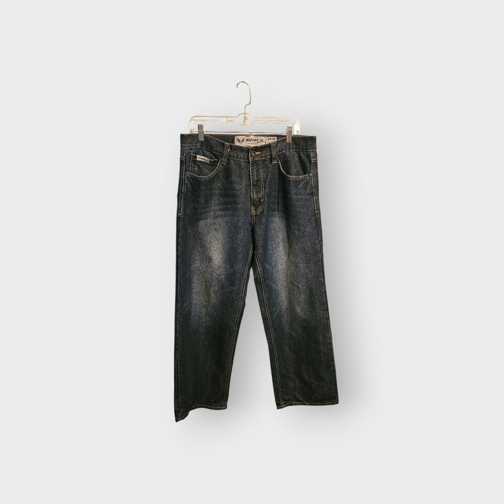 Avirex Men’s Jeans –Size 34/30– Dark Wash with Embroidered Back Pockets VTG Y2K